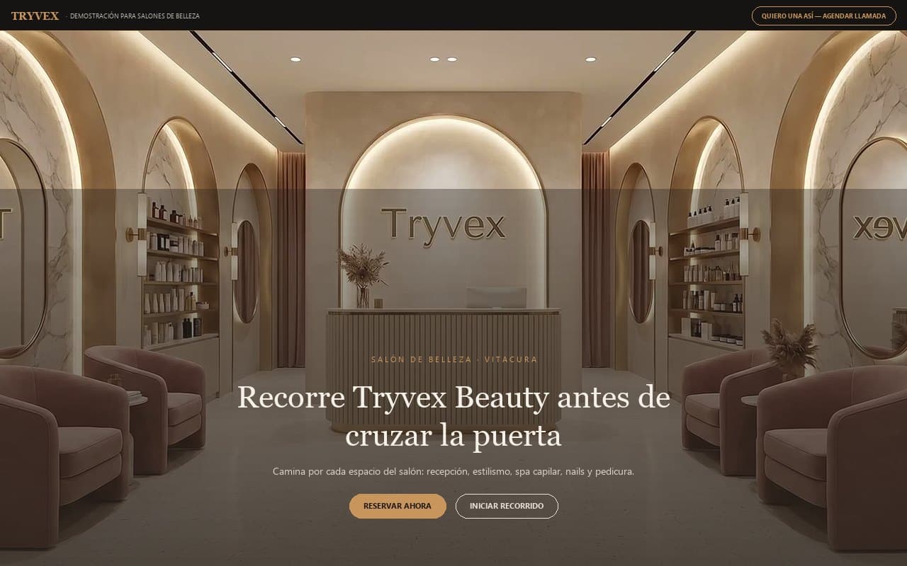 Portada de la demo para Salón de belleza