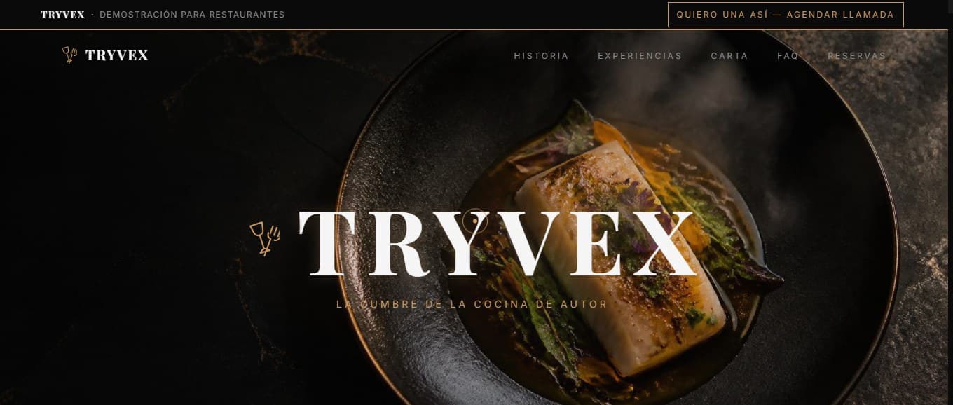 Portada de la demo para Restaurante de autor